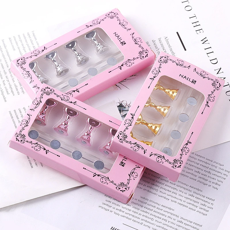 

Nail Art Practice Display Stand Rack Checker Board Tips False Nails Holder UV Gel Showing Shelf Training Base DIY Manicure Tool
