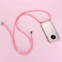 luxury lanyard silicone phone case for xiaomi mi 12 11 t pro redmi note 11 10 9 9t 9s 8 8t 7 ultra thin necklace rope cover