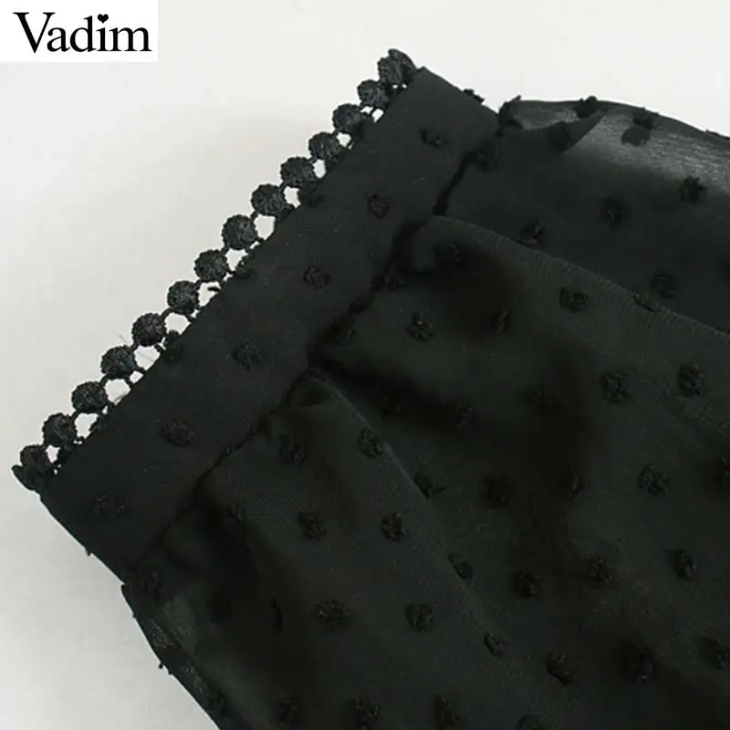 Женские шифоновые Комбинезоны Vadim элегантные комбинезоны в черный горошек с