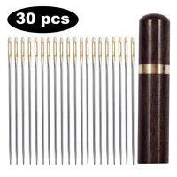 nonvor sewing needles household and versatile wooden needle case with 30 pcs sewing supplies for stitchingsewingembroidery