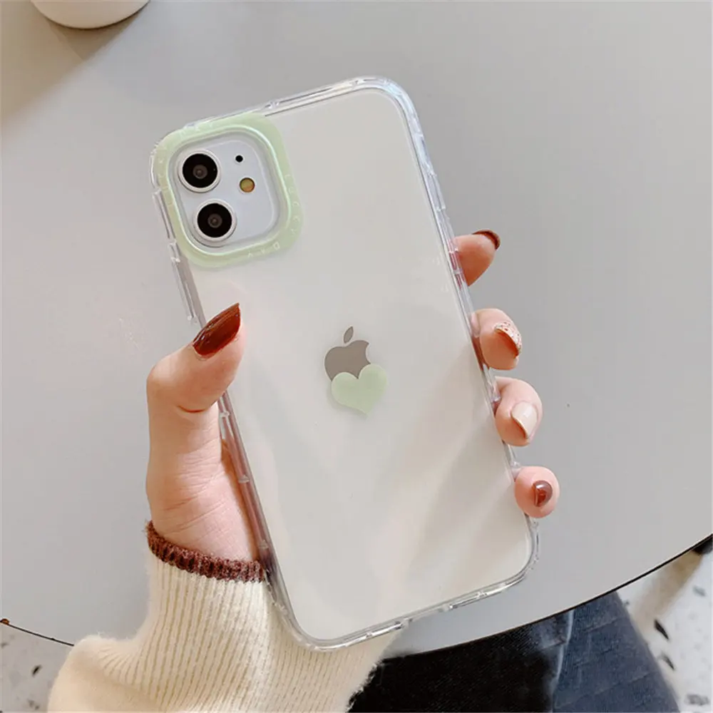 Lovebay Love Heart Прозрачный чехол для iPhone 11 Pro X XR XS Max 7 8 Plus противоударный бампер чехол для телефона мягкий ТПУ Защита задняя крышка