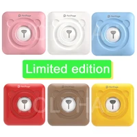new peripage a6 mini pocket printer bluetooth thermal photo printer red brown yellow for mobile phone android ios travel gift