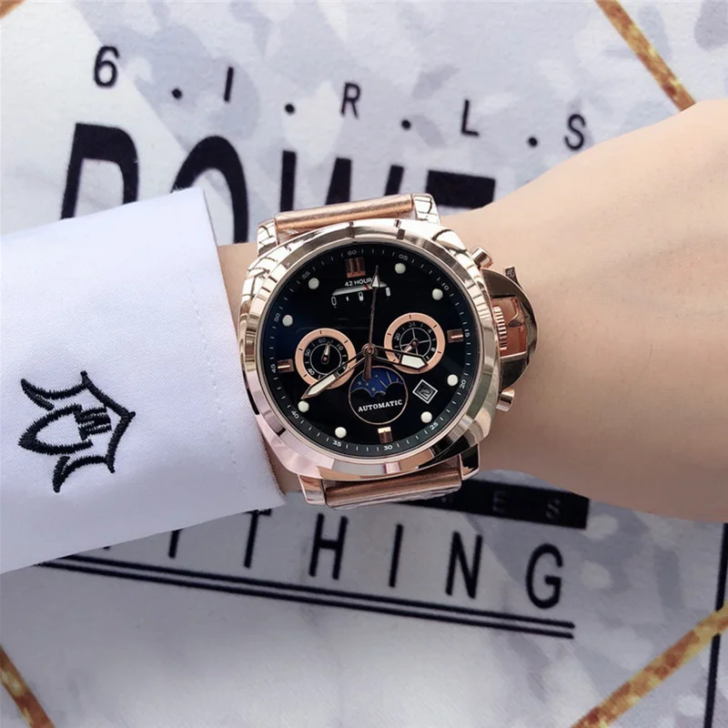Fossil Роскошные брендовые светящиеся Мужские кварцевые наручные часы, модные мужские часы с ремешком из нержавеющей стали, мужские часы - Цвет: 7