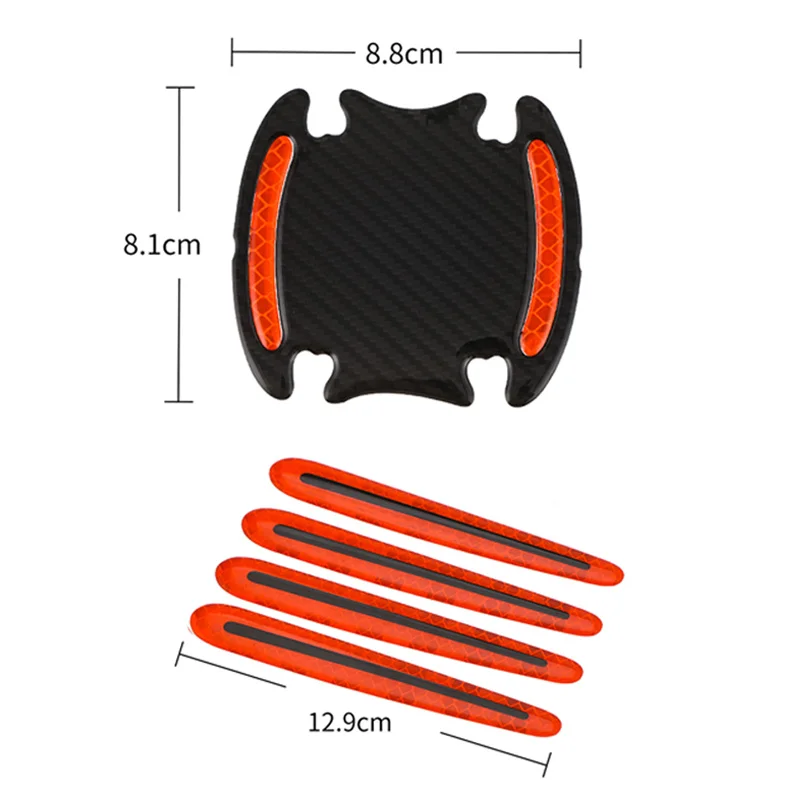 Автомобильная наклейка Светоотражающая на дверную ручку автомобильная полоса