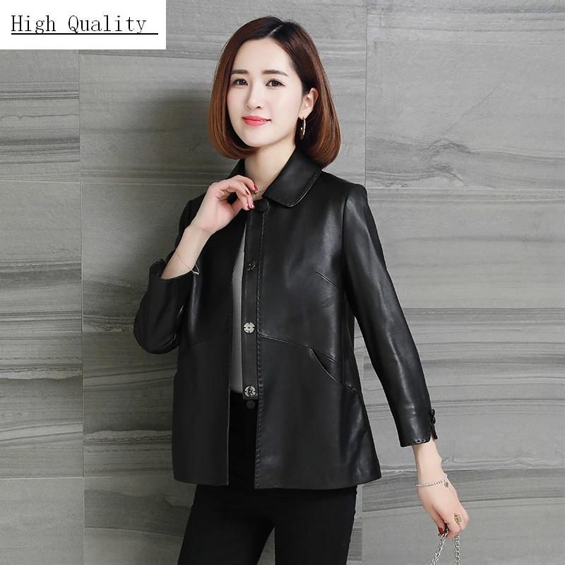 Женские пальто из натуральной овчины Montone кожи Женская куртка сезона весна-осень