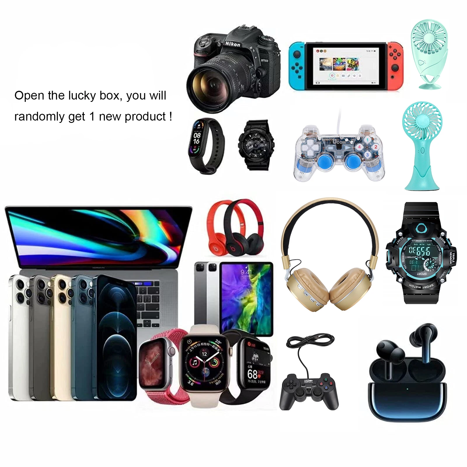 Lucky Box-загадочная фотография ноутбук телефон умные часы и т. д. подарок-сюрприз для