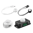 Переключатель света с пассивным ИК датчиком движения, автоматическое выключение, контроллер датчика освесветильник светодиодный светодиодной ленты, постоянный ток 5-24 В