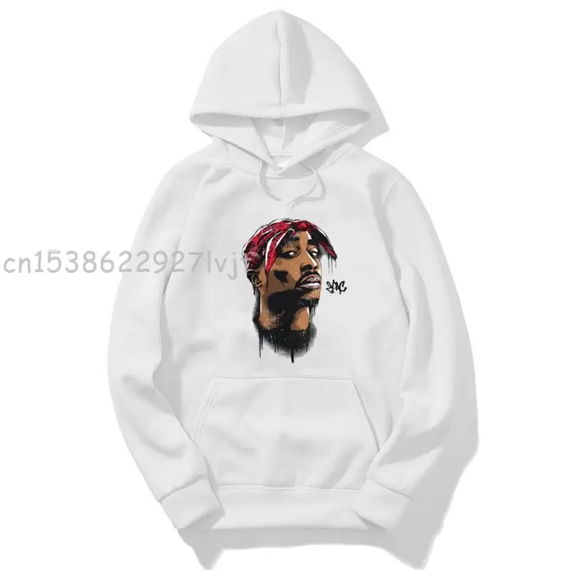 

Teenager's Casual Hip Hop Hoody Tupac Printed Sportswear Autumn Harajuku Tops Unisex Cotton Sweatshirt Men's Streetwear Hoodies