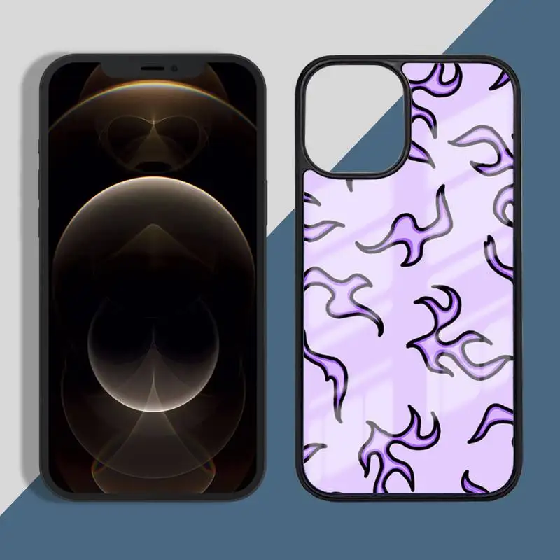 

Red Green Flames Fire Pattern Phone Cases TPU+PC For iPhone X XR XS 11 12 mini Pro MAX 7 8 Plus