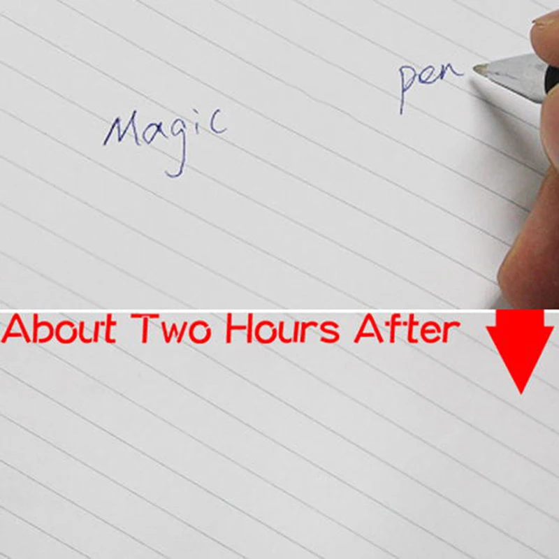 

Волшебная шутка Шариковая ручка Невидимая медленно исчезающая чернила за два часа Материал школьные шариковые ручки