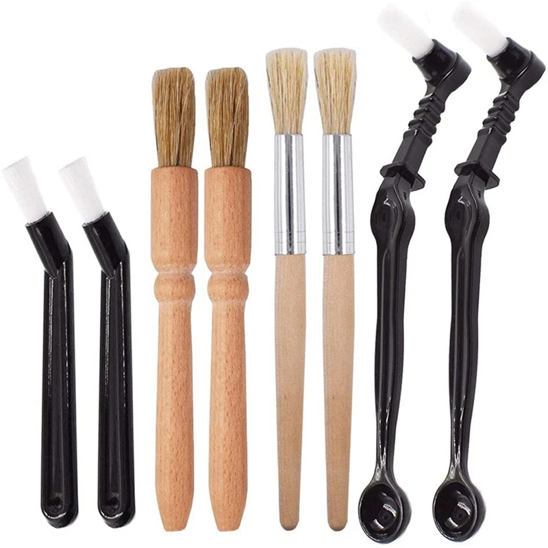 

Coffee Brush Set Professional Espresso Brush Kit ,Wooden Coffee Grinder Machine Cleaning Brush and Nylon Espresso Brush