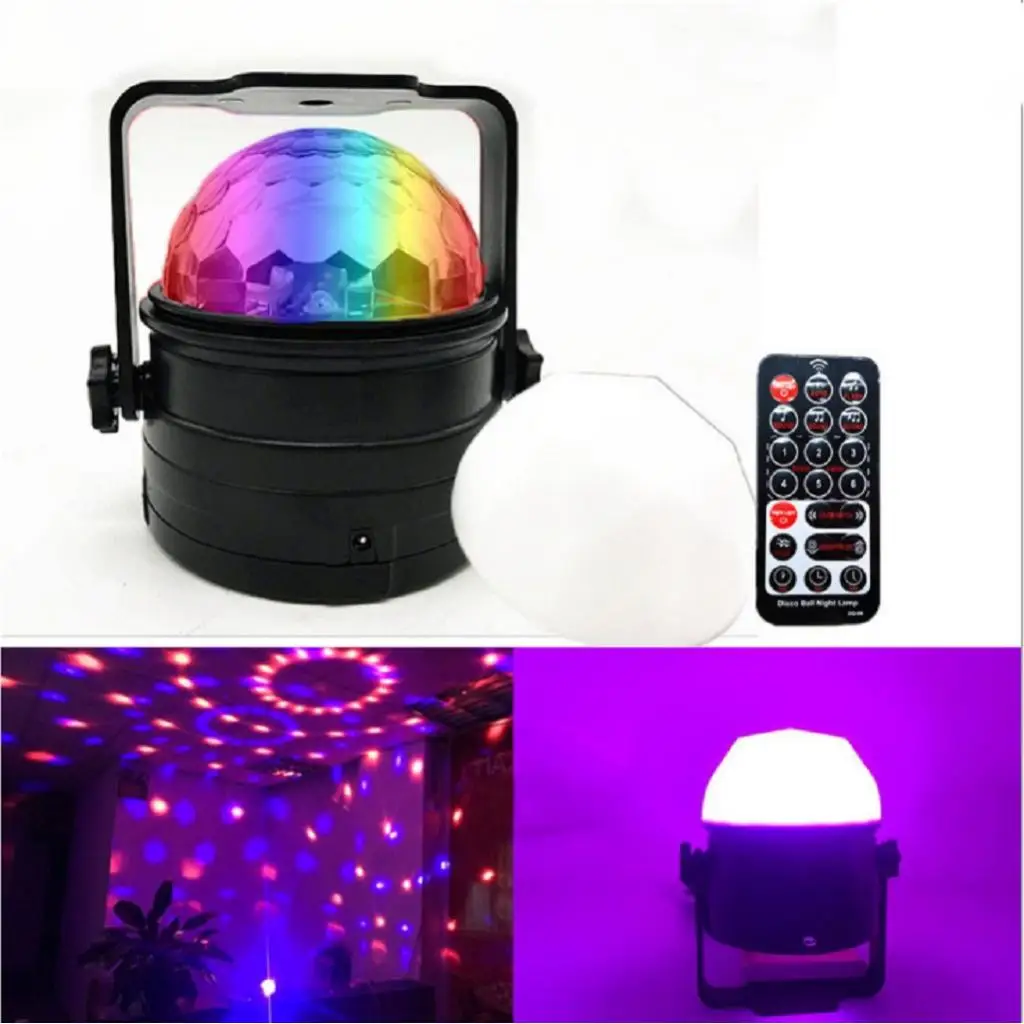 

Disco Ball Party Lights Portable Rotating Lights Sound Activated LED Strobe