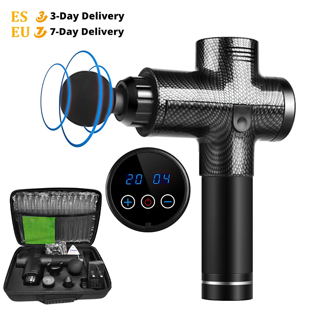 Массаж панель пистолет ЖК дисплей Дисплей с 6 массажных головок тела терапия для