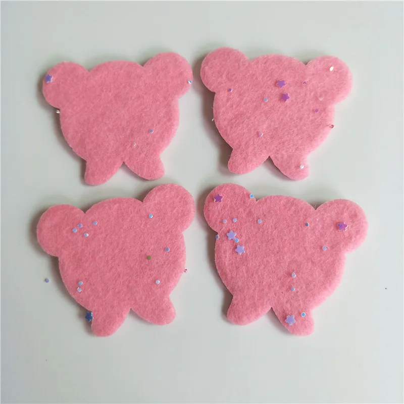 16 шт./лот 5*4 см блестки кошачья голова мягкие Аппликации для DIY аксессуары ремесло