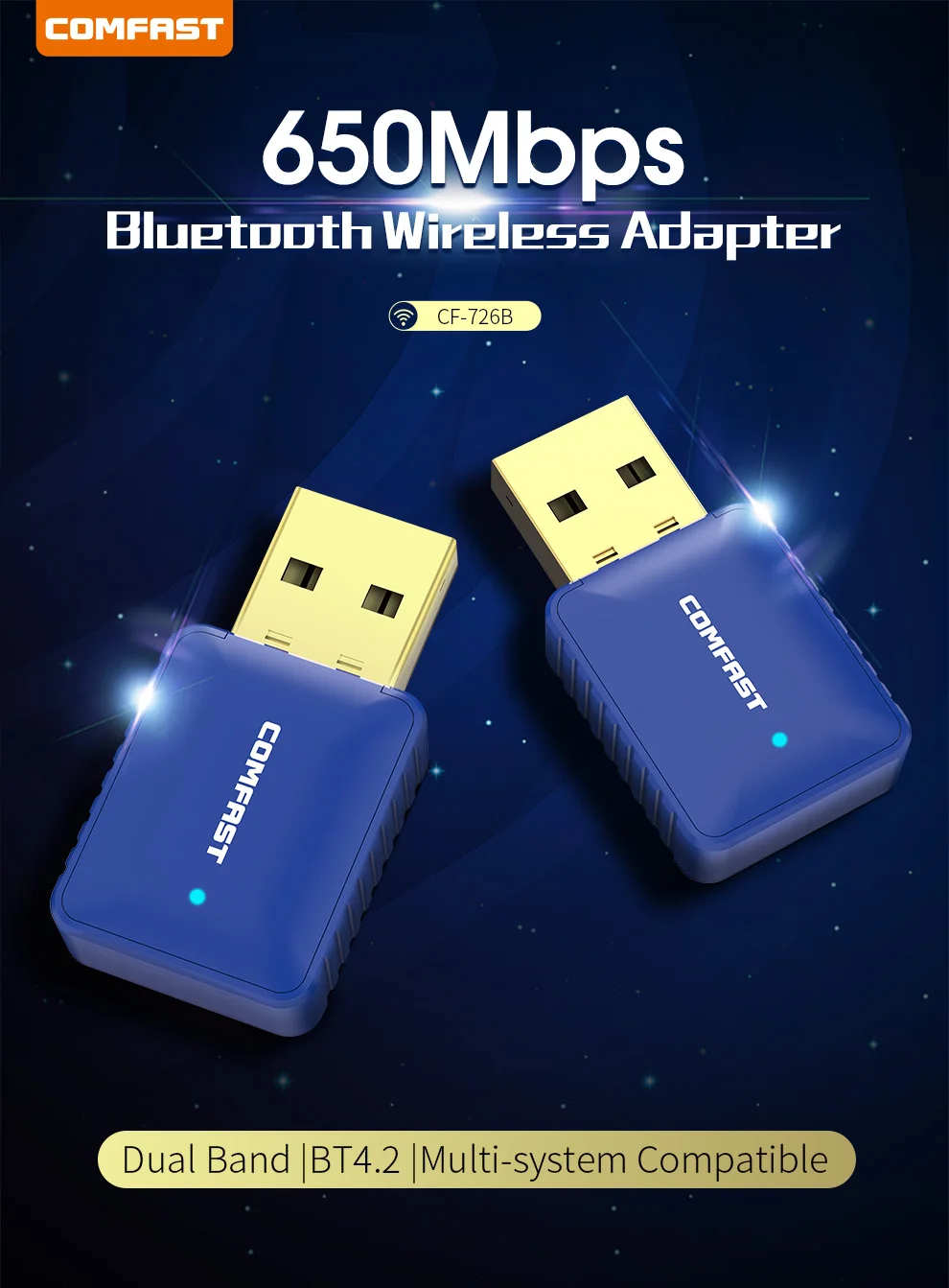 600 Мбит/с USB Bluetooth адаптер 4 2 для ПК компьютера динамик беспроводная мышь Музыка