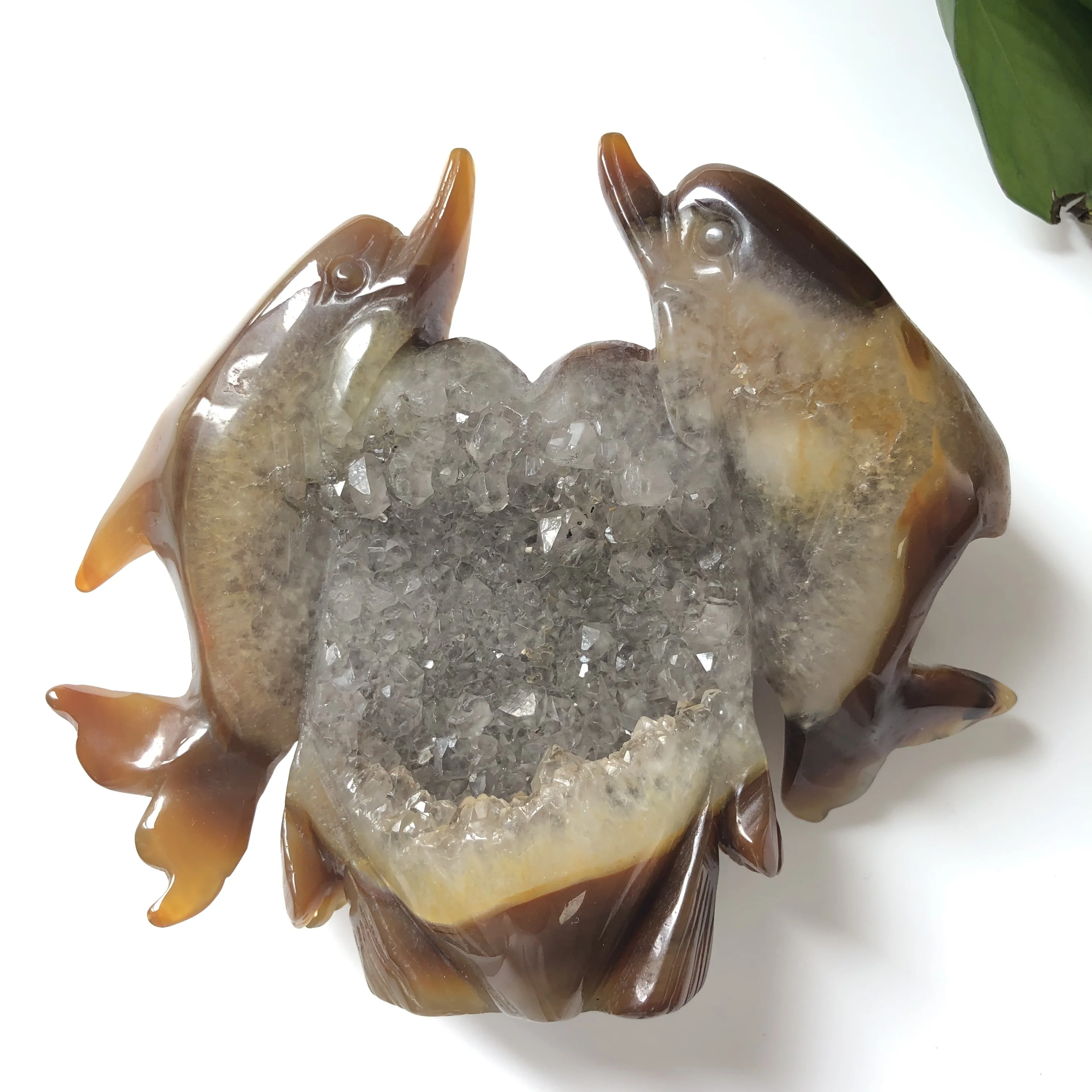 Природный хрусталь агат дельфин кластер драгоценный камень фэн-шуй рисование