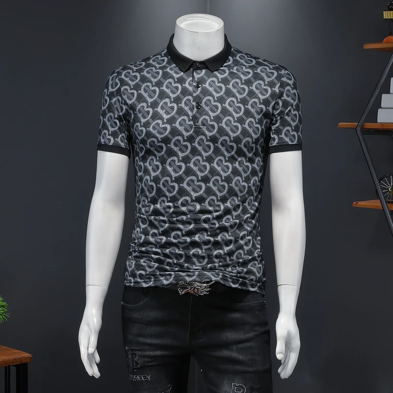 

Very Good Quality Men's Polos Shirts Cotton US Classic Brand Designer Polos Shirts for Men Short Sleeve Men clothing E0888