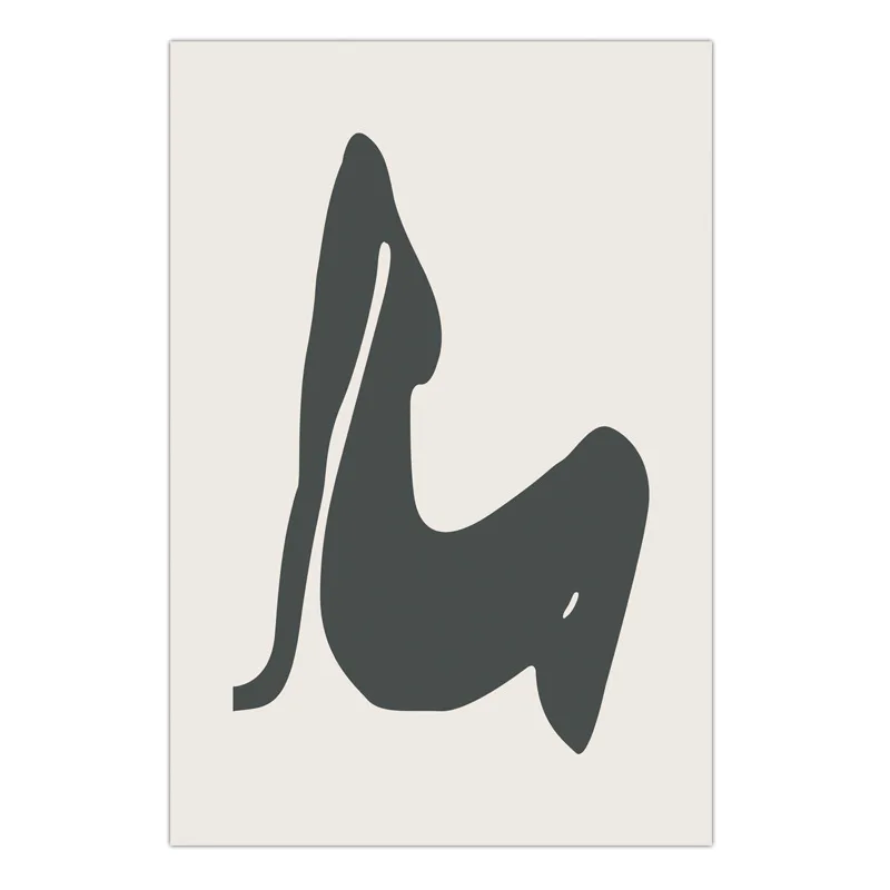 Скандинавская черная абстрактная Геометрическая статуя силуэт женщины