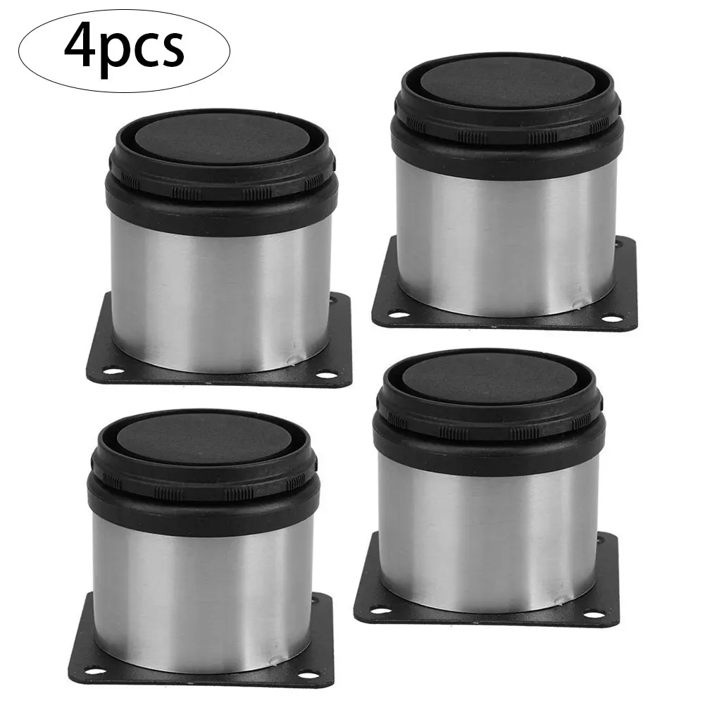 

Furniture Legs Cabinet Furniture Metal Feet 50x50mm Furniture Adjustable Stainless Steel Raising Feet for Bed Sofa Worktop 4PCS