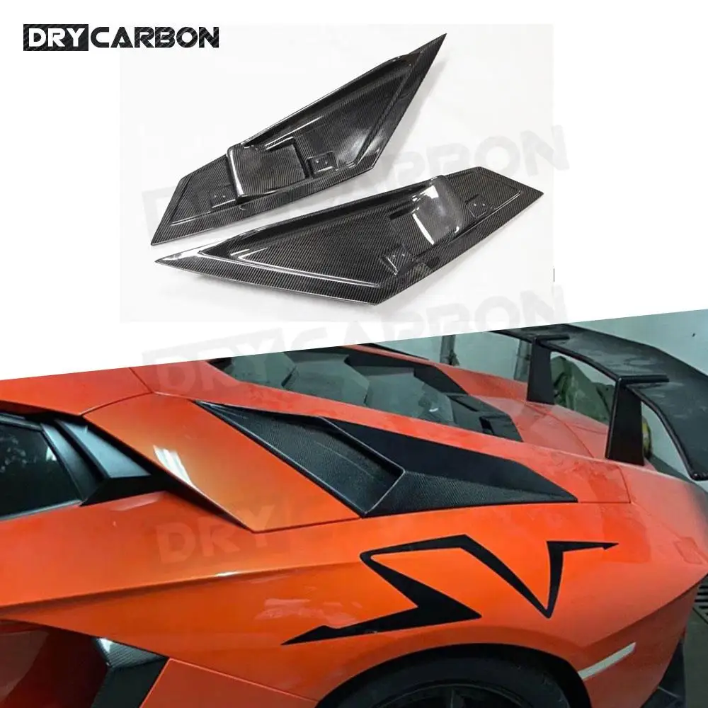 

Carbon Fiber SV Style Rear Vents Splitters Flaps Apron For Lamborghini Aventador LP700 LP720 Upgrade LP750 Rear Air Outlet Cover