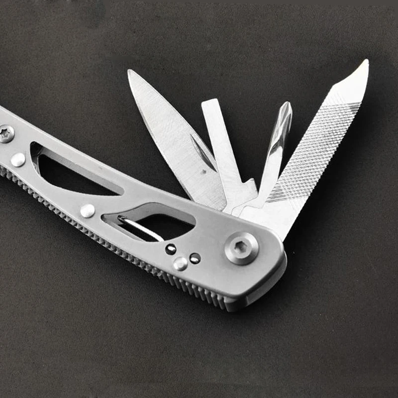 

Multi-function Folding Knife Bottle Opener Screwdriver Pliers Stainless Steel Knives Hunting Outdoor Survival Tool
