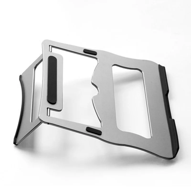 Silver Befon Складная подставка для ноутбука портативный Регулируемый алюминиевый складной держатель для ноутбука для macbook suporte ноутбук hp dell стол - Цвет: Silver