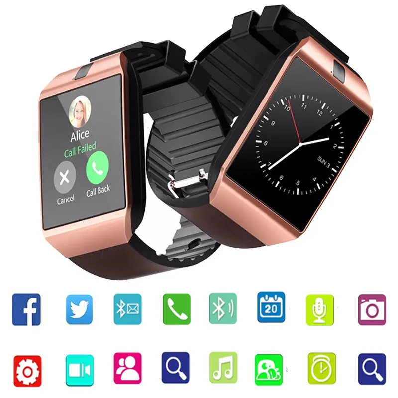 Bluetooth Смарт-часы DZ09 телефон с камерой Sim TF карта Android SmartWatch телефонный звонок браслет часы для Android смартфон