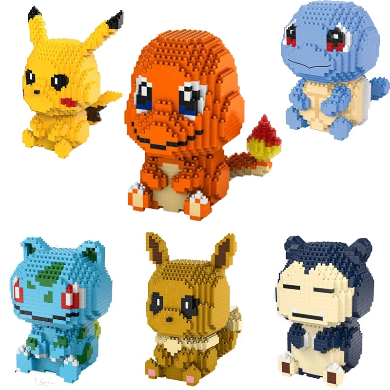 

DIY Pokemon Mini Building Blocks Toys Bricks Pikachu Charizard Anime Diamond Doll Pocket Monster Children Gifts Toy