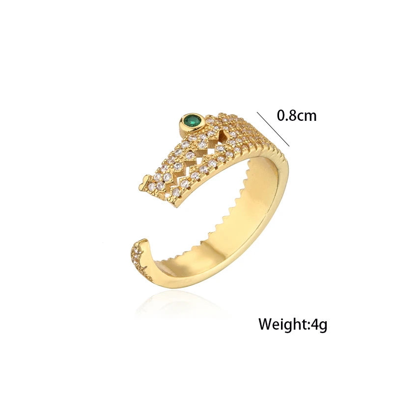 Кольцо женское медное вечерние с крокодиловым крокодилом регулируемое 2021 |