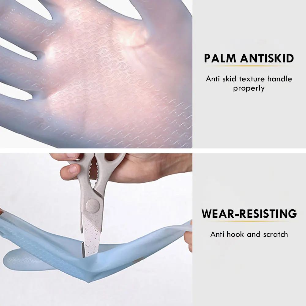 

Kitchen Dishwashing Gloves Household Dish Washing Gloves Rubber Gloves Kitchen Cleaning Tools Bathroom Accessories