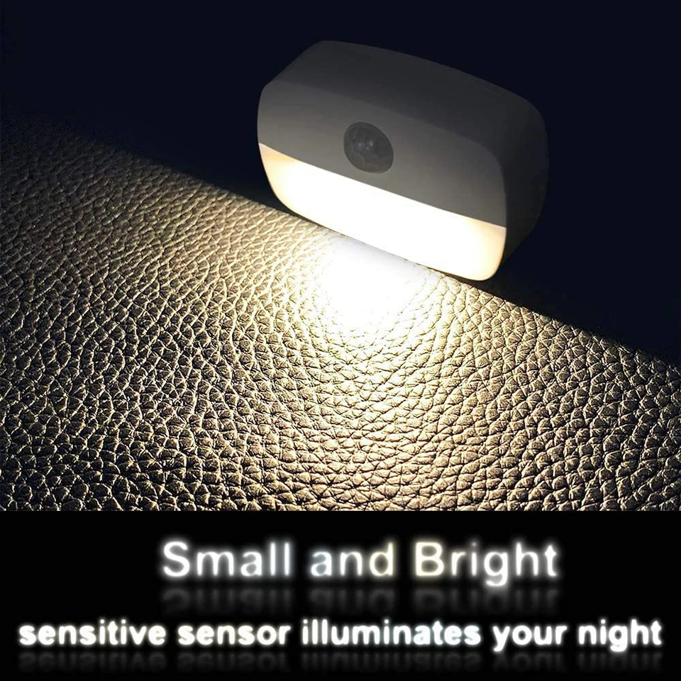 2021 New LED Motion Sensor Light Battery Operated Wireless Wall Lamp Night No Glare Corridor Closet Cabinet Door | Лампы и освещение