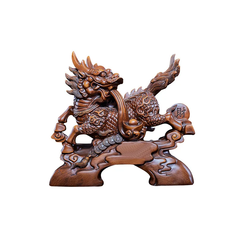 

Chinese Styles Resin Kirin Model Ornaments desktop Sculpture crafts living room Office Housewarming Lucky fortune decoration