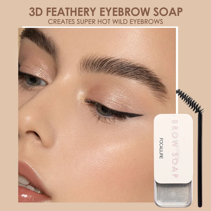 

Natural Transparent Pomade Eyebrow Styling Soap Brows Gel Wax Fixer With Brush Make-up For Women Eyebrow Enhancers Cosmetics