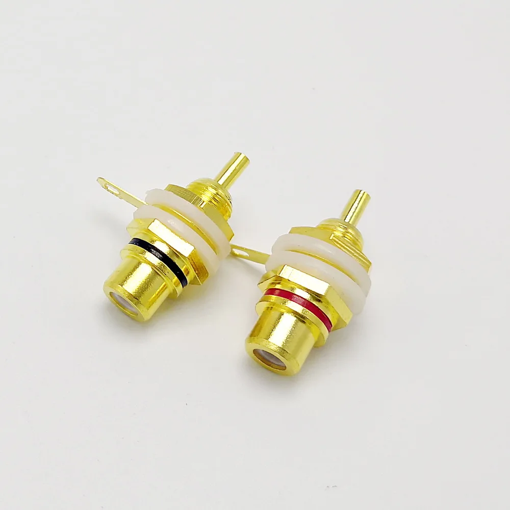 RCA разъем Чистая медь с позолоченным AV RCA гнездо 8 шт./лот