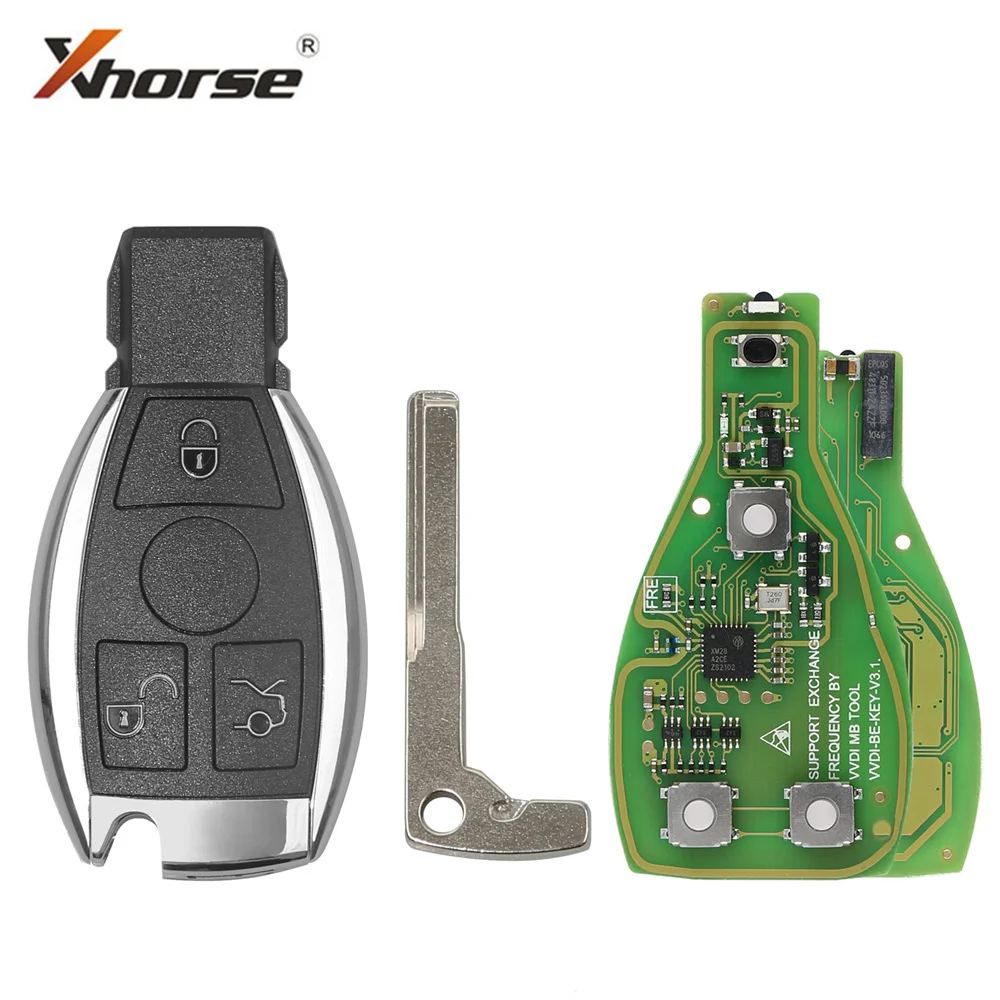 

Xhorse VVDI BE Key Pro For Benz Remote Key Improved Version With Smart Key Shell 3 Buttons Get One Token For MB BGA Tool