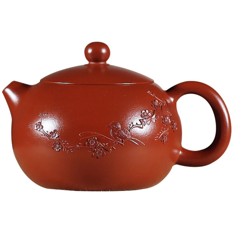 

yixing recommended pure manual kung fu tea set household teapot undressed ore mud dahongpao flower-and-bird zhu xi shi