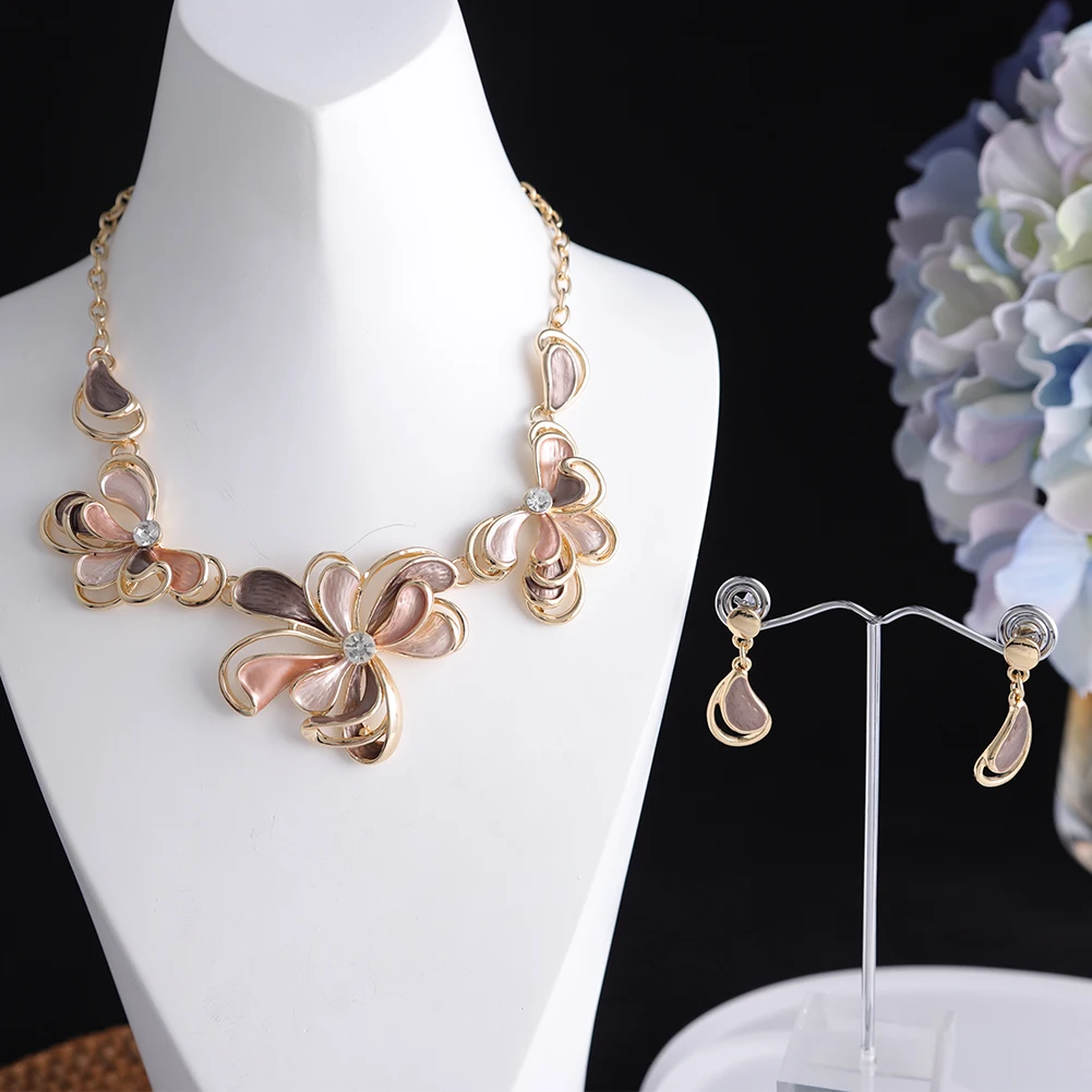 Наборы ожерелий MeiceM с розой для женщин Новое поступление 2021 ожерелья-подвески