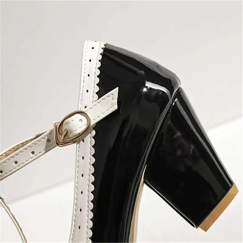 Женские туфли мэри джейн odeina вечерние из лакированной кожи на высоком блочном