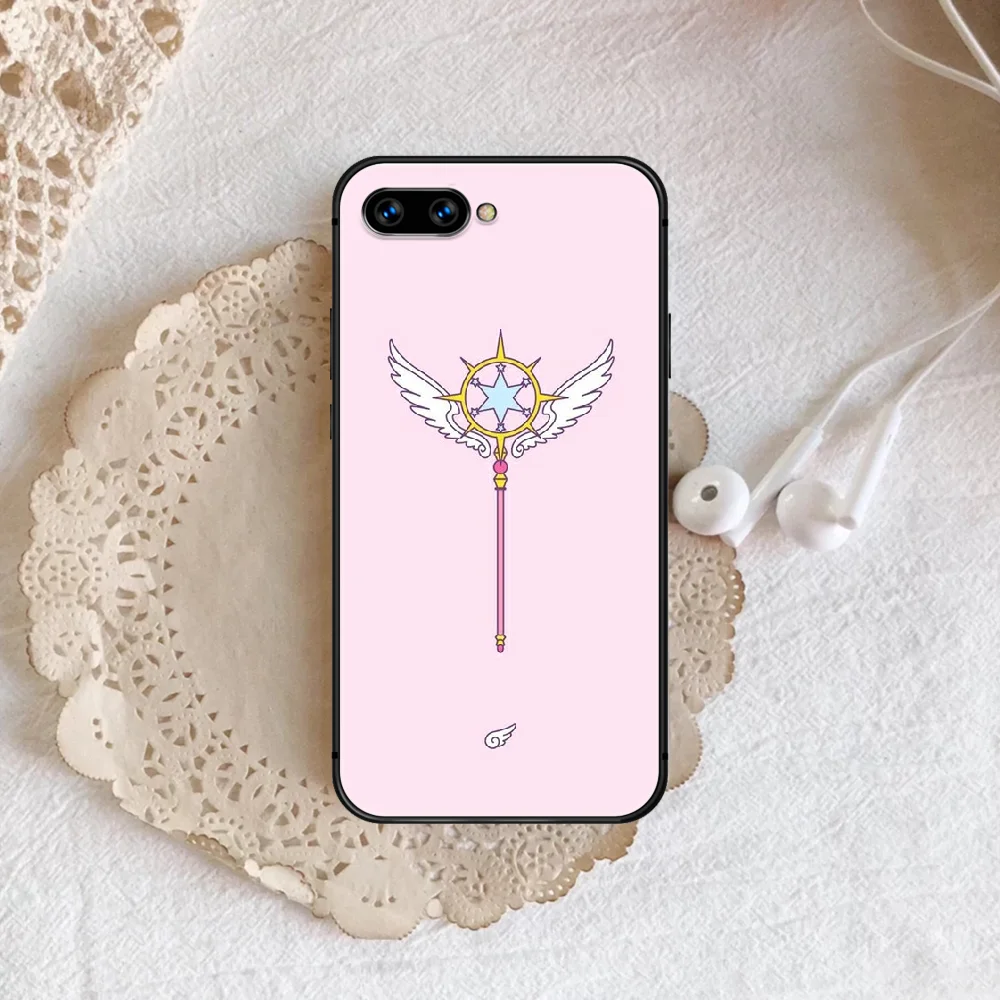 

Sakura Cute Pink Anime Phone Case Cover Hull For HUAWEI Honor 6A 7A 8 8A 8S 8x 9 9x 9A 9C 10 10i 20 Lite Pro black Cover Tpu