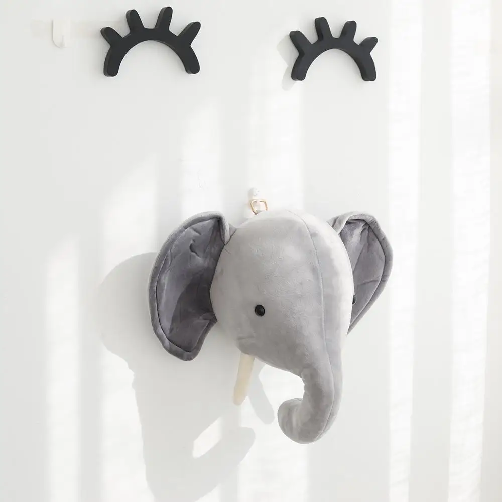 elephant INS голова Лебедь Единорог медведь слон Фламинго Творческий декор для стен мягкая плюшевая игрушка принцесса кукла для девочки детский подарок детская комната - Цвет: elephant