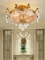 european bedroom all copper ceiling lamp french corridor porch hall lamp balcony kitchen bathroom crystal ceiling lamp