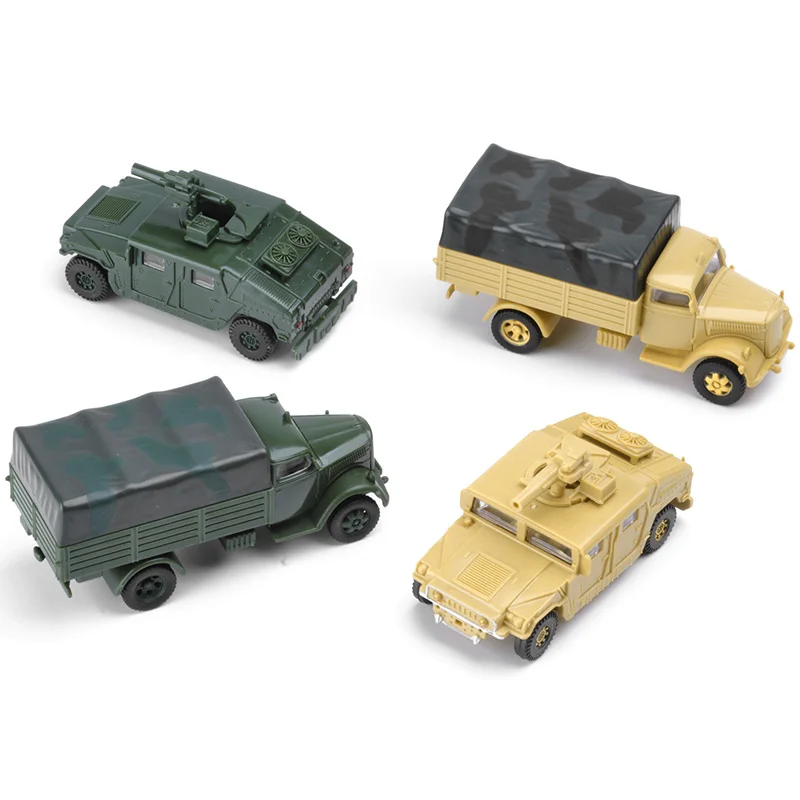 

1/72 Scale Us Army Military Vehicle Assembly Plastic Model Building Kits Puzzle Toys Car Model Gift for Children 4pcs/set