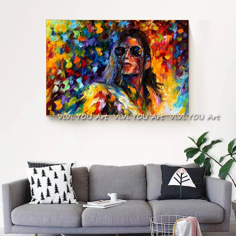 Настенная картина Ручная роспись холст картины известная звезда Майкл Джексон