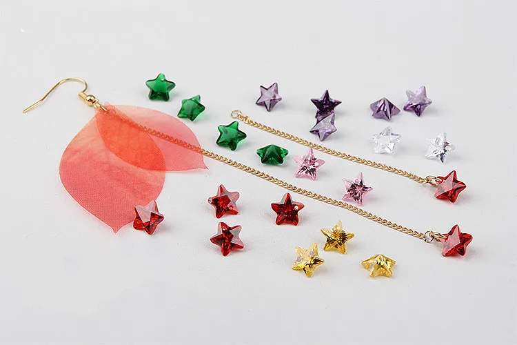 Маленькая звезда с острым дном циркониевые серьги бриллиантами браслет Подвеска