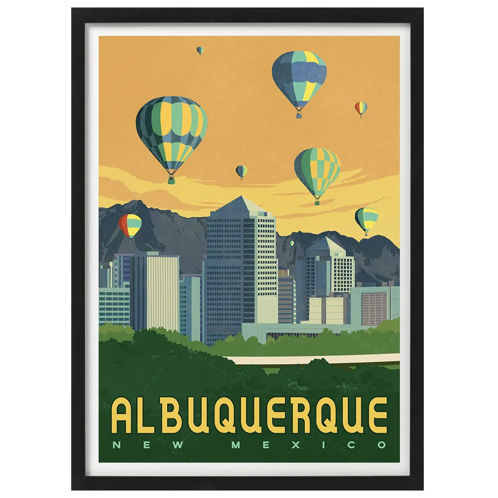 Видеть Америка Новый Мексика Альбукерке Винтаж плакат холст картины из крафт