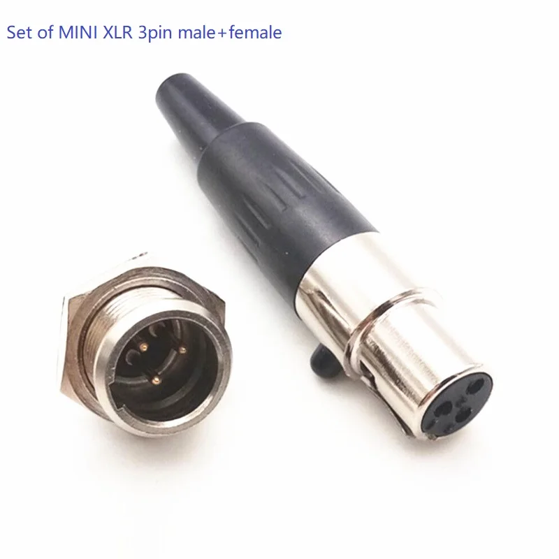 5 компл. Mini XLR 3 4 Pin Female Plug + Male Socket Малый аудио мини Микрофон разъемы|Соединители| |