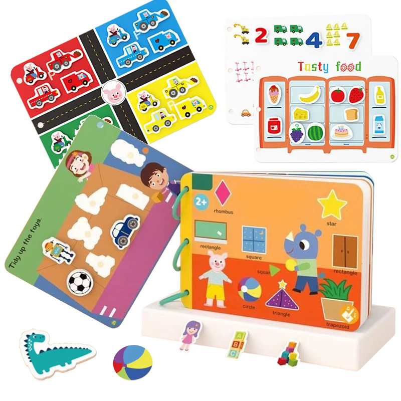 Детская развивающая книга Монтессори игрушки для детей тихая игра-головоломка в