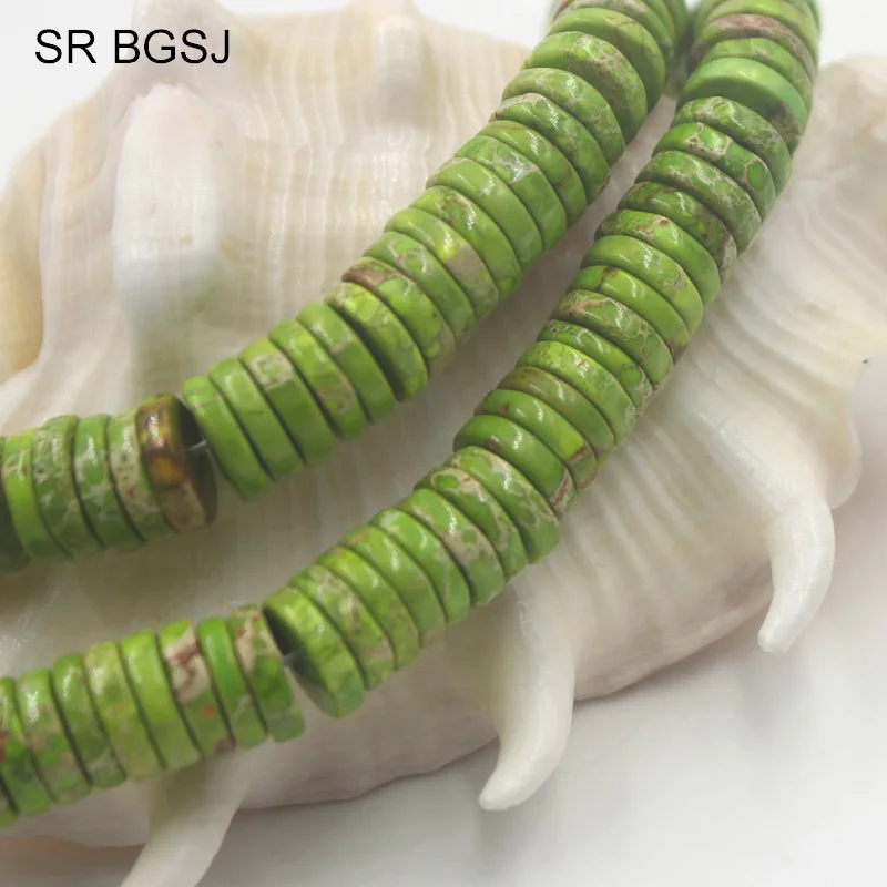 Бесплатная доставка SR 3x10 мм морская яшма Кеши осадка зеленый драгоценный камень