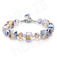 fashion simple color crystal bracelet charm womens bracelet summer leisure party jewelry beach travel accessories