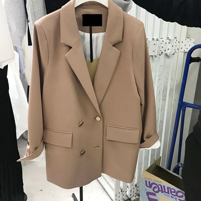 [EWQ] Осень 2019 новинка длинный рукав высокое качество свободный тренд пальто для